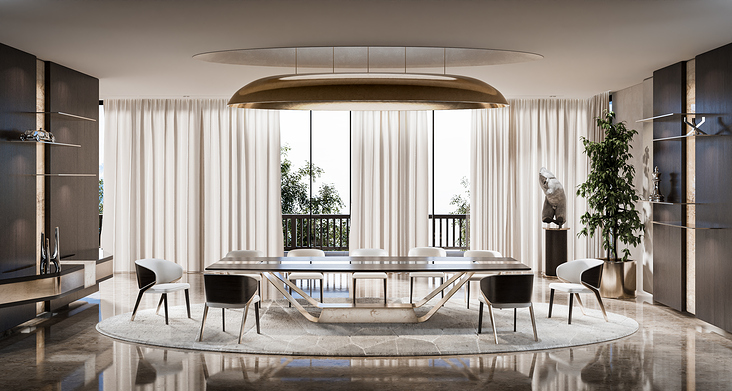 Modernes Wohnkonzept im Art Deco Stil