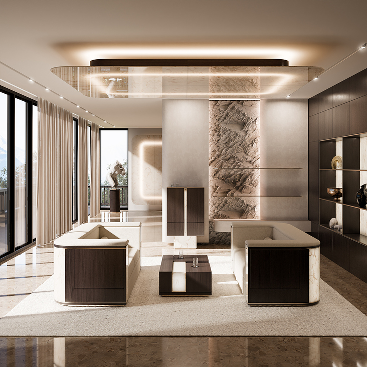 Modernes Wohnkonzept im Art Deco Stil