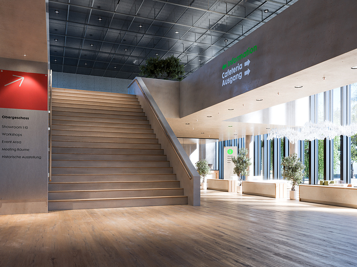 Messegebäude Konzept Rendering