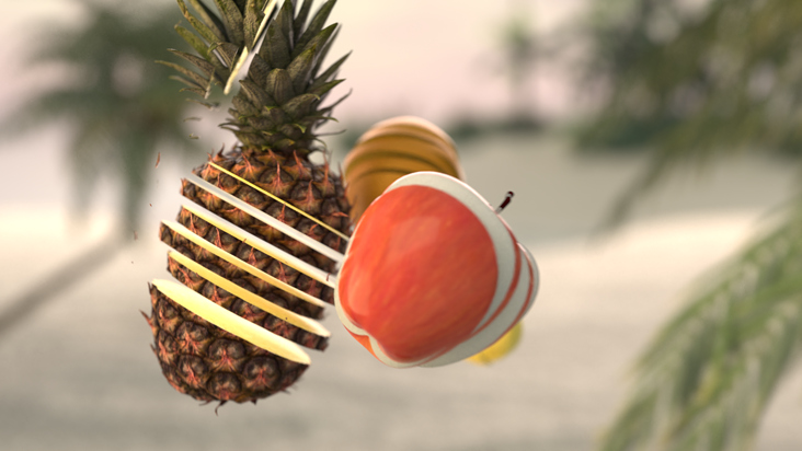 3d food commercial sim & animation