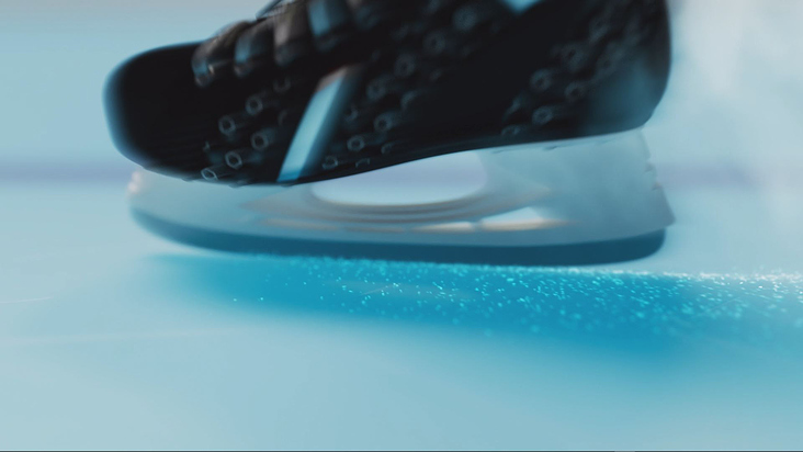 3d ice skate animation & particles/volumetric sim