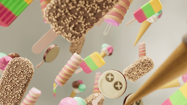 3d ice cream motion design product visualization