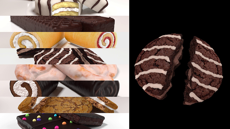 3d product visualization & animation little debbies sweets