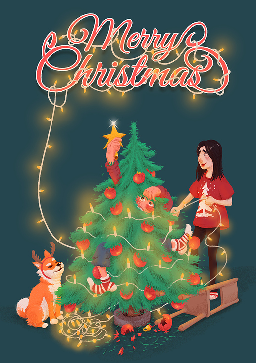 Weihnachtsillustration
