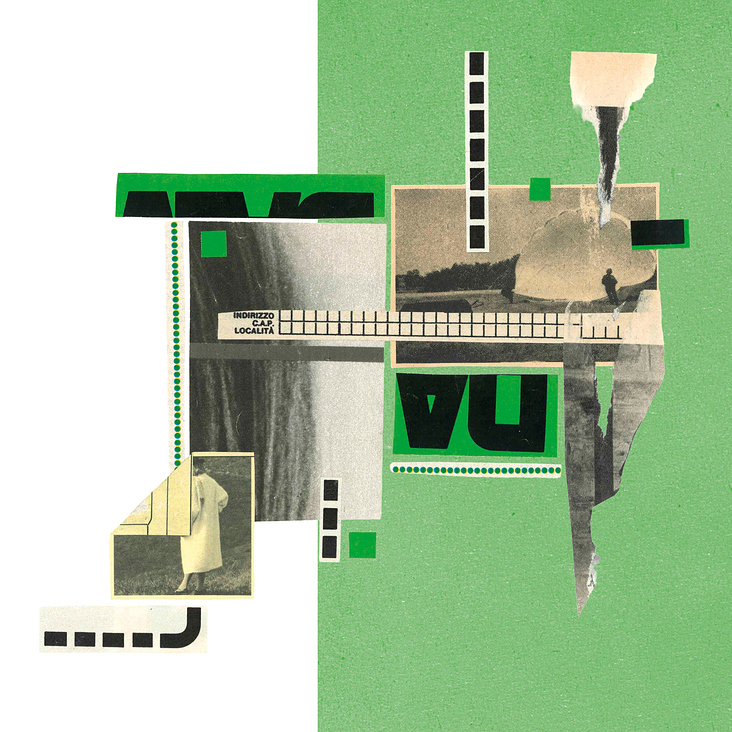 Abstrakte analoge Collage