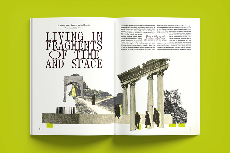 Collage im freien Layoutkontext