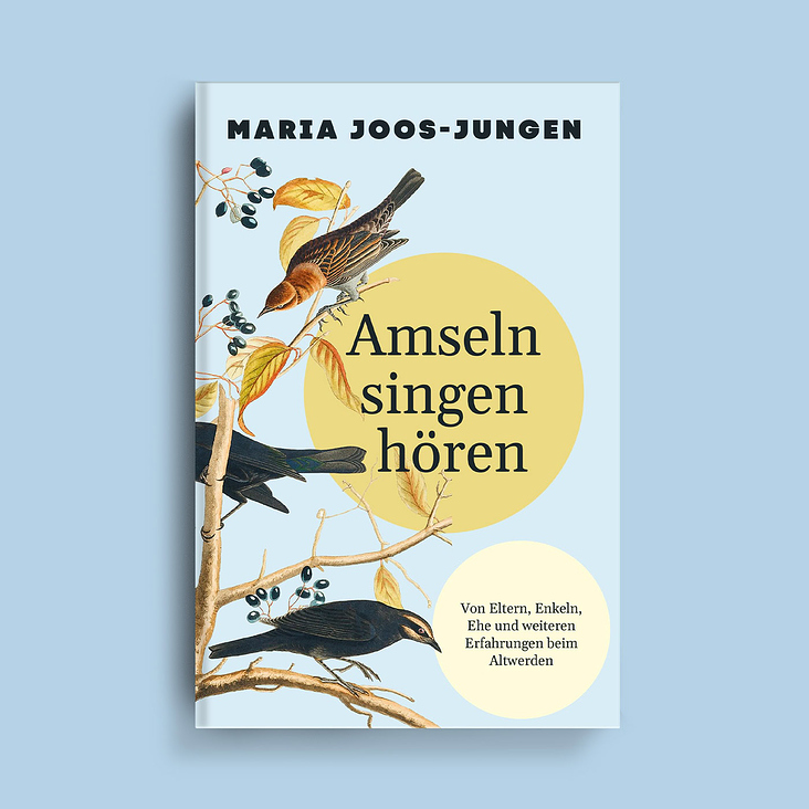 Amseln singen hören – Buchcovergestaltung