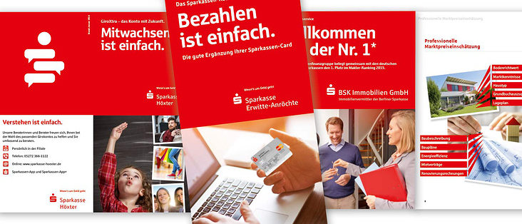 Flyerentwicklung für verschiedene Sparkassen