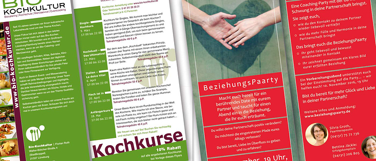 Verschiedene Flyer