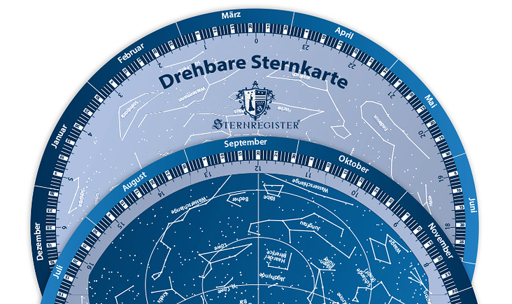Drehbare Sternenkarte