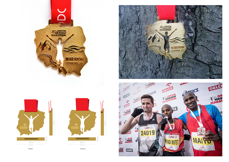 Medal design for the Orlen Warsaw Marathon