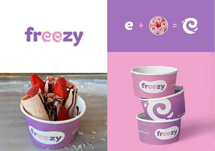 Branding for rolled ice cream