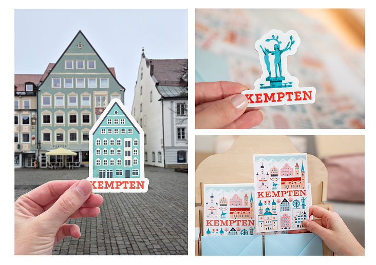Postcards and Magnets Design for the Kempten city