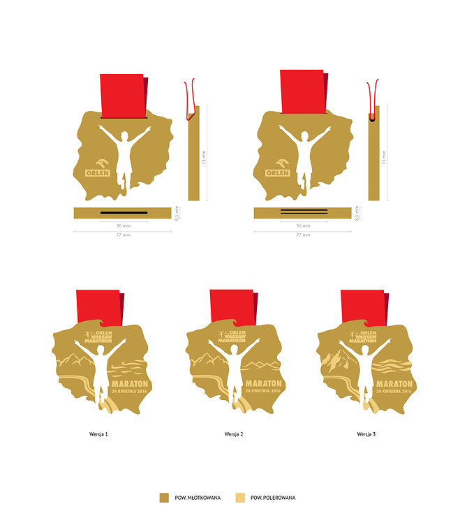 Medal design for the Orlen Warsaw Marathon