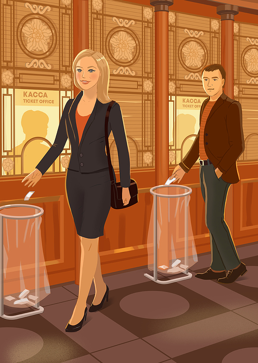 Illustrations for the Saint Petersburg Metro Anniversary:“The Metro’s Unwritten Rules”