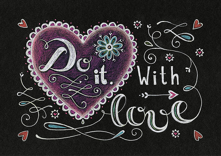 Lettering „Do it with love“