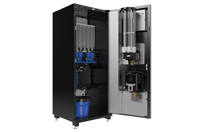 Maschinenrendering Kaffeeautomat Innenansicht