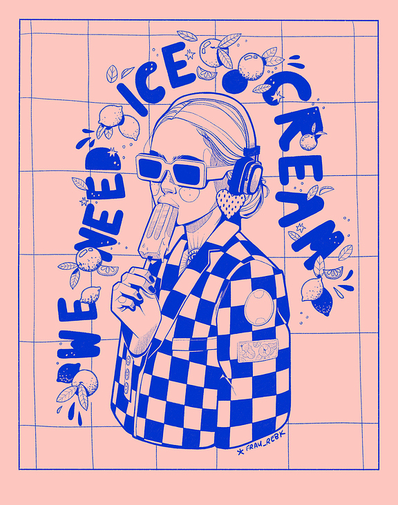Line Art // „We Need Ice Cream“