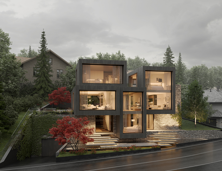 Außenvisualisierung: Villa Forchwald, Schweiz