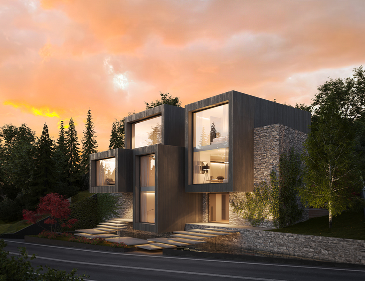 Außenvisualisierung: Villa Forchwald, Schweiz
