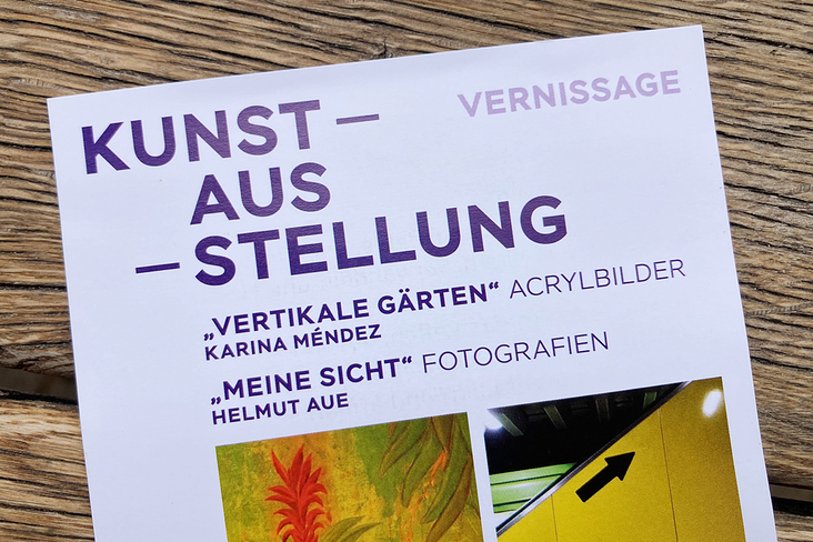 Layout Kunstausstellung – Titel