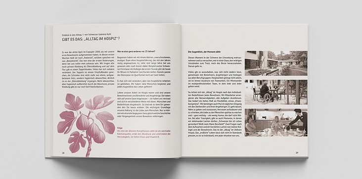 Bsp. Innenseite – Festschrift und Veranstaltungsdesign für das Ulhorn Hospiz
