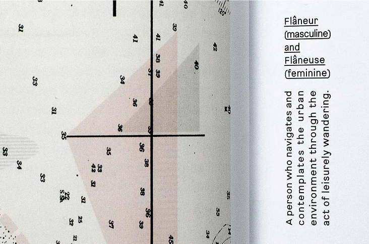 Doppelseite im Detail. Unterstreichungen interagieren mit Interpunktion.