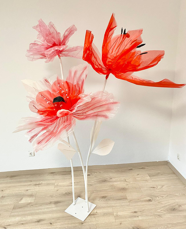 Blumen Aus Organza (2)