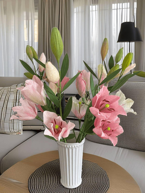 Lilien aus krepppapier