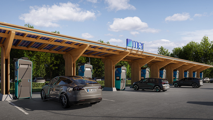 3D Visualisierung nachhaltiger Ladelösungen für Elektrofahrzeuge