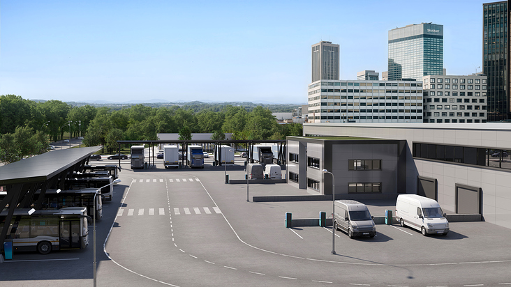 3D Visualisierung nachhaltiger Ladelösungen für Elektrofahrzeuge