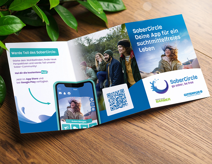 WERBEMATERIAL // App SoberCircle Guttempler in Deutschland e. V.