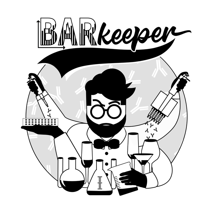 Barkeeper Illustration für Chemie Labor