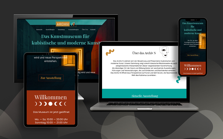 Responsive Ansicht auf allen Endgeräten von Kunstmuseum „Archiv N“