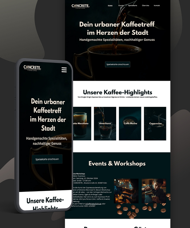 Startseite urban industrial Concrete Kaffee