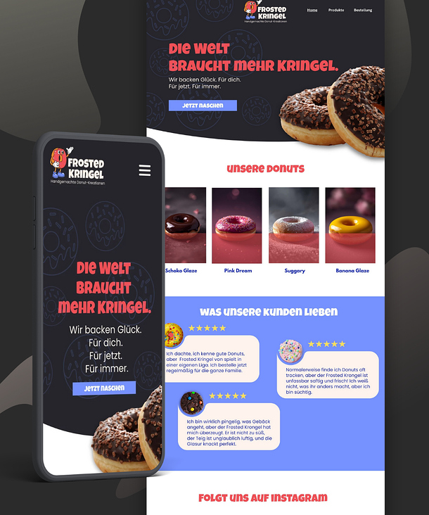 Startseite Donutladen Köln Frosted Kringel Gastronomie
