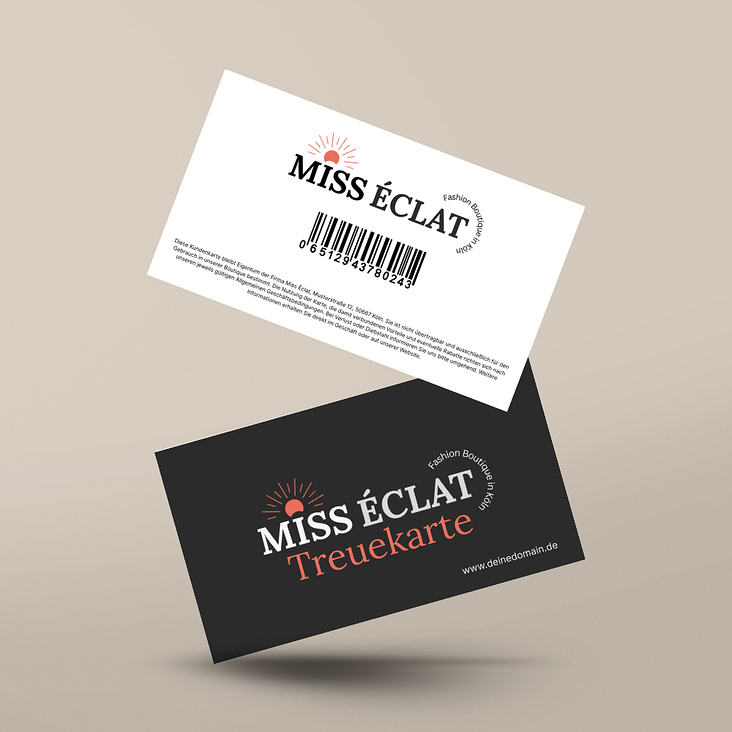 Kundenkarte Chipkarte Boutique Köln Miss Éclat