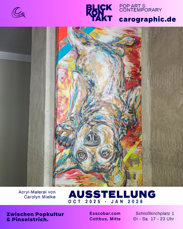 Ausstellung in Cottbus, carographic, Pop Art Kunst der Malerei von Carolyn Mielke