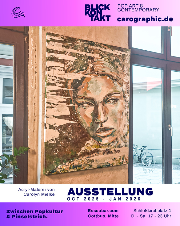Ausstellung in Cottbus, carographic, Pop Art Kunst der Malerei von Carolyn Mielke