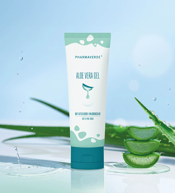 RELAUNCH PACKAGING DESIGN Aloe Vera Gel // PHARMAVERDE – Konzept „Modern Hydration“