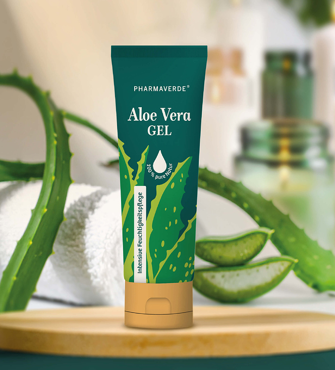 RELAUNCH PACKAGING DESIGN Aloe Vera Gel // PHARMAVERDE – Konzept „Botanical Power“