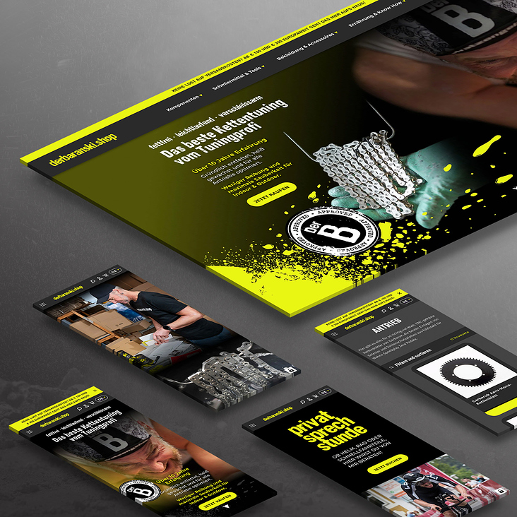 Redesign des Online Shops