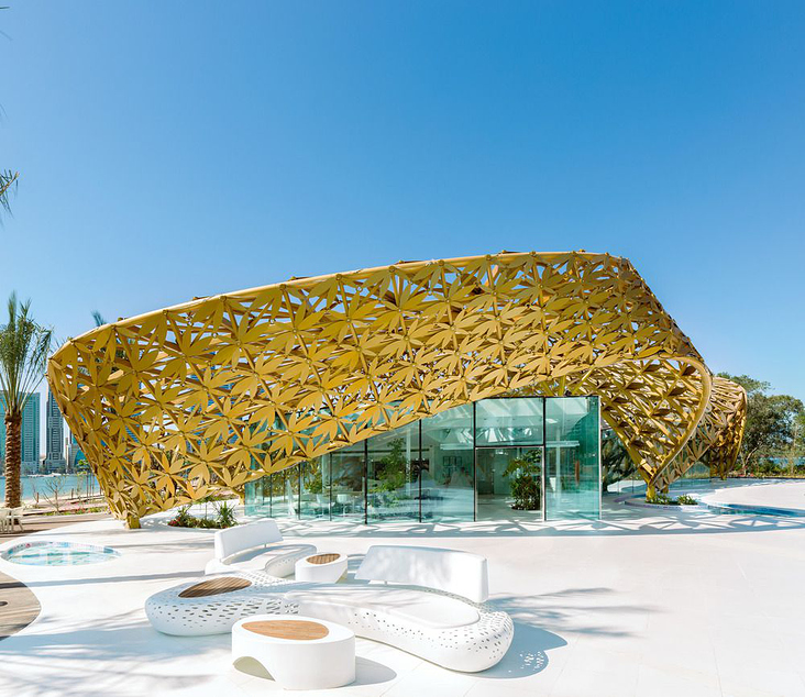 Exterior furniture design for Noor Island, Sharjah