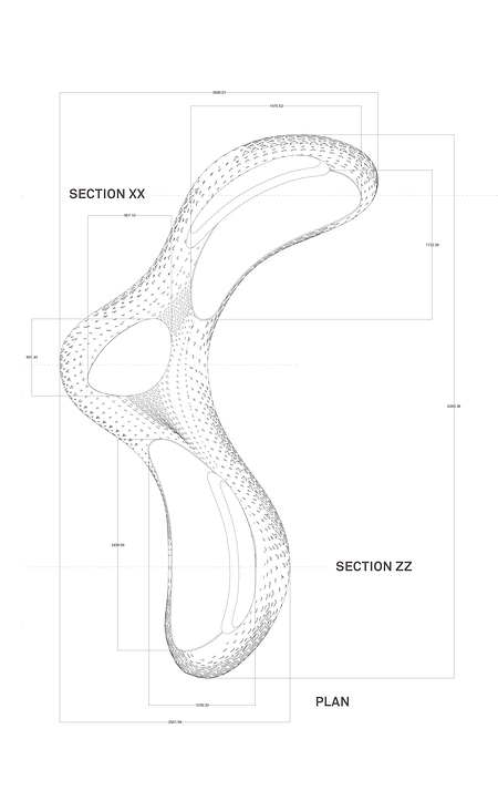 2D drawing for Lounge sofa, Noor Island, Sharjah