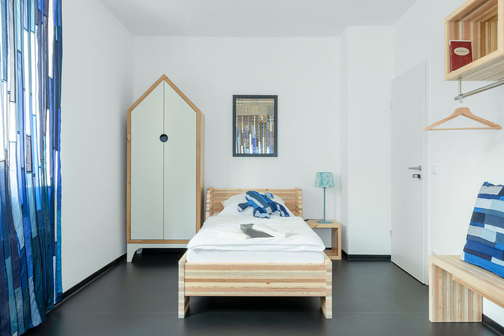 Zimmer im Hostel – Upcycling – gestaltet von Sven Stornebel