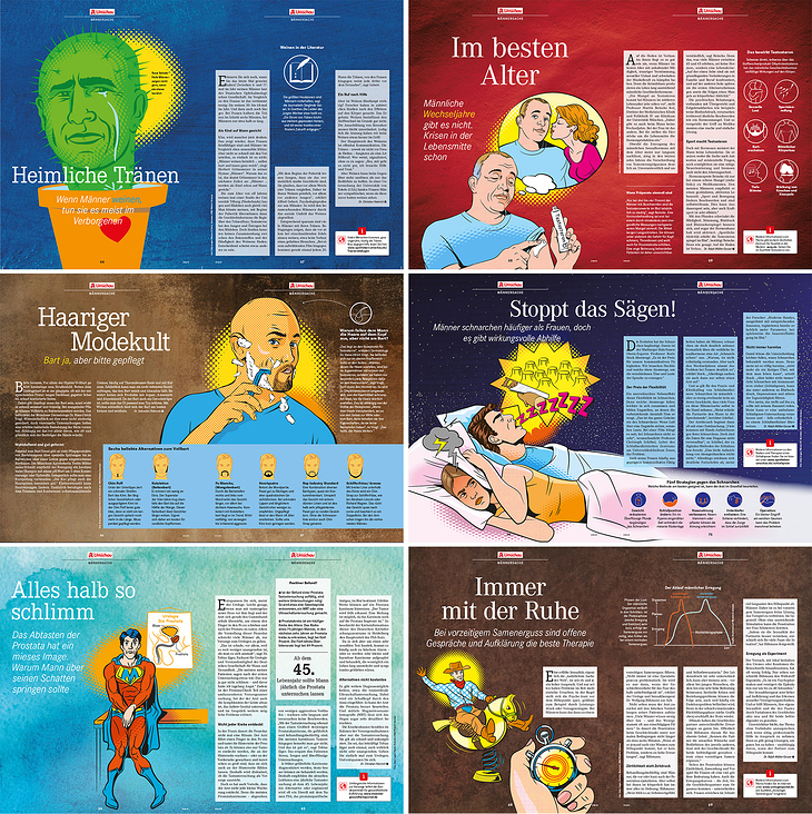 Infografiken/Illustrationen Männer-Medizin