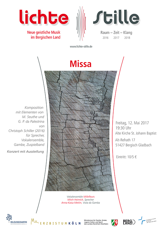 Plakat, Veranstaltungsreihe zu zeitgenössischer Kirchenmusik