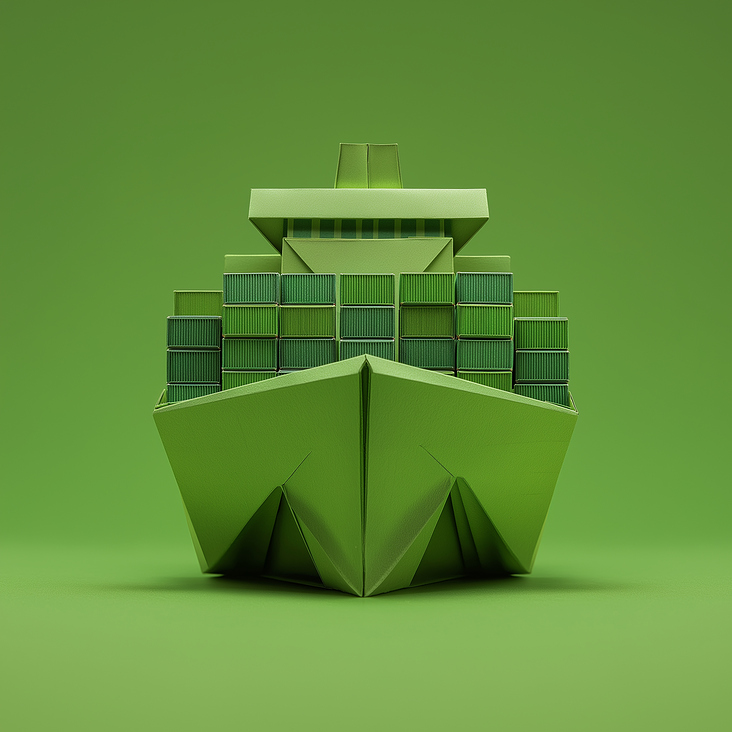 Zero Carbon Shipping Illustration