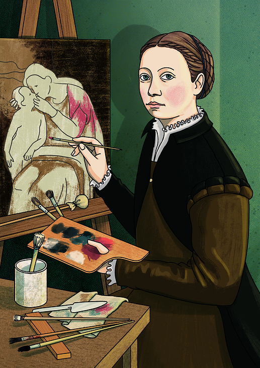 Illustration Malerin Sofonisba Anguissola