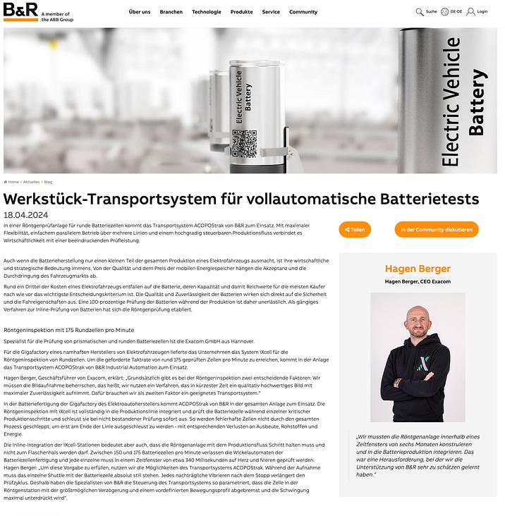 BNR – Exacom – Batterietransport – Blog